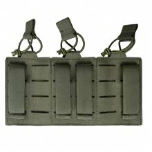 Molle Mag Pouch Tactical Triple Mag Pouch Laser Cutting Open-Top Mag Pouch With Adjustable Bungee Straps Easy Carry And Use For Games - Army Green - View 2