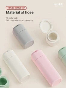 Set de 2 piezas/5 piezas, Botella subdivisora de cosméticos de HDPE, Botella subdivisora de manguera de pequeña capacidad de 15ml/50ml/80ml/100ml, Kit de almacenamiento y transporte de cosméticos, Botella de manguera para champú/gel de ducha/crema corporal/crema facial/loción, Sellada, a prueba de fugas, suave y fácil de exprimir, accesorios portátiles de almacenamiento