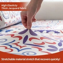 4入組波西米亞風格房車沙發座椅墊套，彈性豆漿絲面料，舒適沙發套，易安裝，可機洗，防塵和防刮擦，沙發保護套適用於2座沙發，適用於房車和露營裝飾。 - 彩色 - 查看 6