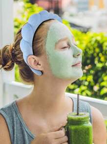 1 套毛巾和头带，适用于水疗、洗脸、化妆、头发，带有扭曲设计，家居浴室装饰秋季装饰返校