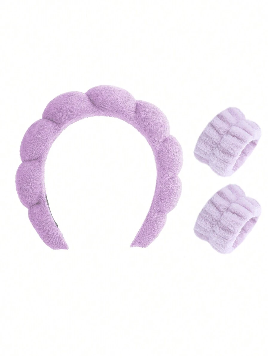 1 套毛巾和头带，适用于水疗、洗脸、化妆、头发，带有扭曲设计，家居浴室装饰秋季装饰返校