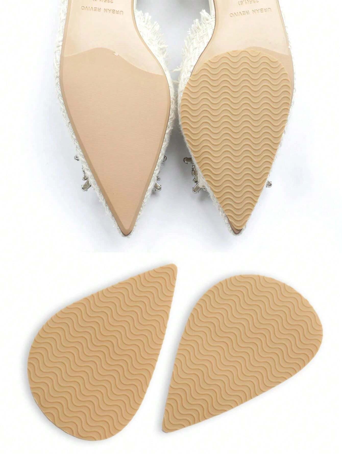 1pair Of AntiSlip Silicone Gel Wave Pattern Shoe Bottoms, Wear