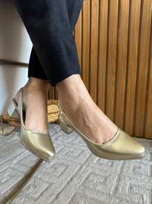 Women Heeled Sandals - 金色 - 查看 4