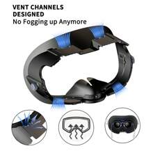 1入組舒適的VR面部接口墊，適用於Oculus/Meta Quest 3，具有可調節的PU皮革替換泡沫支架和防漏鼻護墊，適用於Quest 3 VR配件，是聖誕節/生日/萬聖節/朋友的禮物 - 彩色 - 查看 4