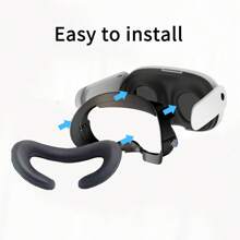 1入組舒適的VR面部接口墊，適用於Oculus/Meta Quest 3，具有可調節的PU皮革替換泡沫支架和防漏鼻護墊，適用於Quest 3 VR配件，是聖誕節/生日/萬聖節/朋友的禮物 - 彩色 - 查看 7