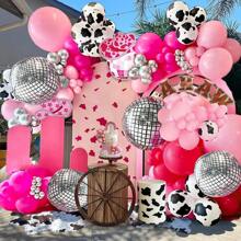Decoraciones de fiesta de vaquero Occidental, conjunto de guirnalda de flores de globos temática de caballos para la decoración de fiestas temáticas de granja o vaquero para cumpleaños - Multicolor - Ver 2