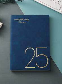 1 pezzo Pianificatore in inglese per il 2025 (penna non inclusa)