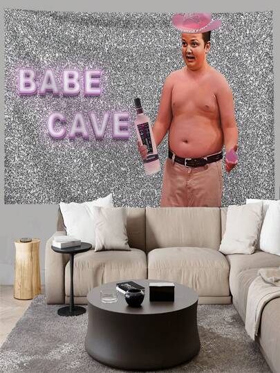 1 pieza Tapiz de la fiesta de energía Gibby de HYYCCUE, rosa, para dormitorio, sala de estar, decoración de pared, fibra de poliéster moderna cuadrada, para decoración de habitación, sala de estar, dormitorio, bandera para habitación, decoración de habitación, tapiz, arte de pared, decoración del hogar, cosas de habitación, banderas para habitación, tapiz, tapiz de pared, tapiz rosa