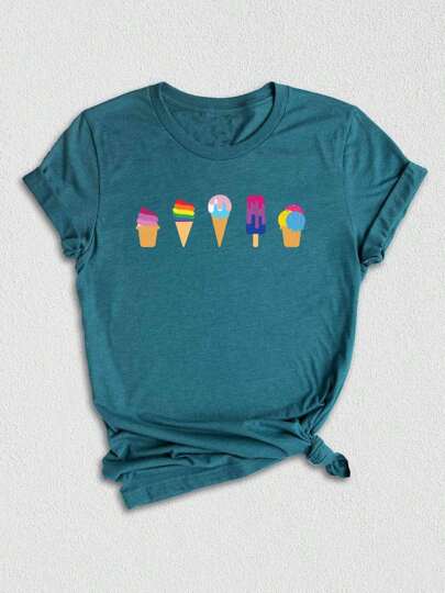 Ice Cream Shirt, LGBTQ Shirt, Pride Month Shirt, Rainbow Shirt, Pride Shirt, LGBTQ Shirt, Rainbow Shirt