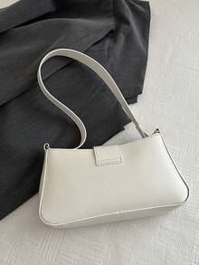 White Rivet Fashion Vintage Women's Chain Crossbody Bag - White - View 4