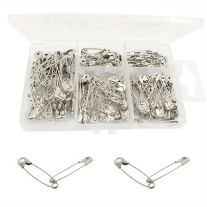 150pcs Boxed Pins, 4 Sizes. Suitable For DIY Sewing Tools, Headscarf And Silk Scarf Fixing.