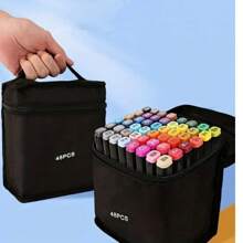 Back To School: Alcohol Marker Set With Stand - Includes Dual Tip Blender Markers, Permanent Sketch Markers For All Your Art Needs - Top Halloween And Christmas Gift For Kids(80/120/168) - 48 màu - Xem 1