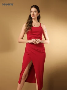 Women Short Dresses - Đỏ - Xem 4