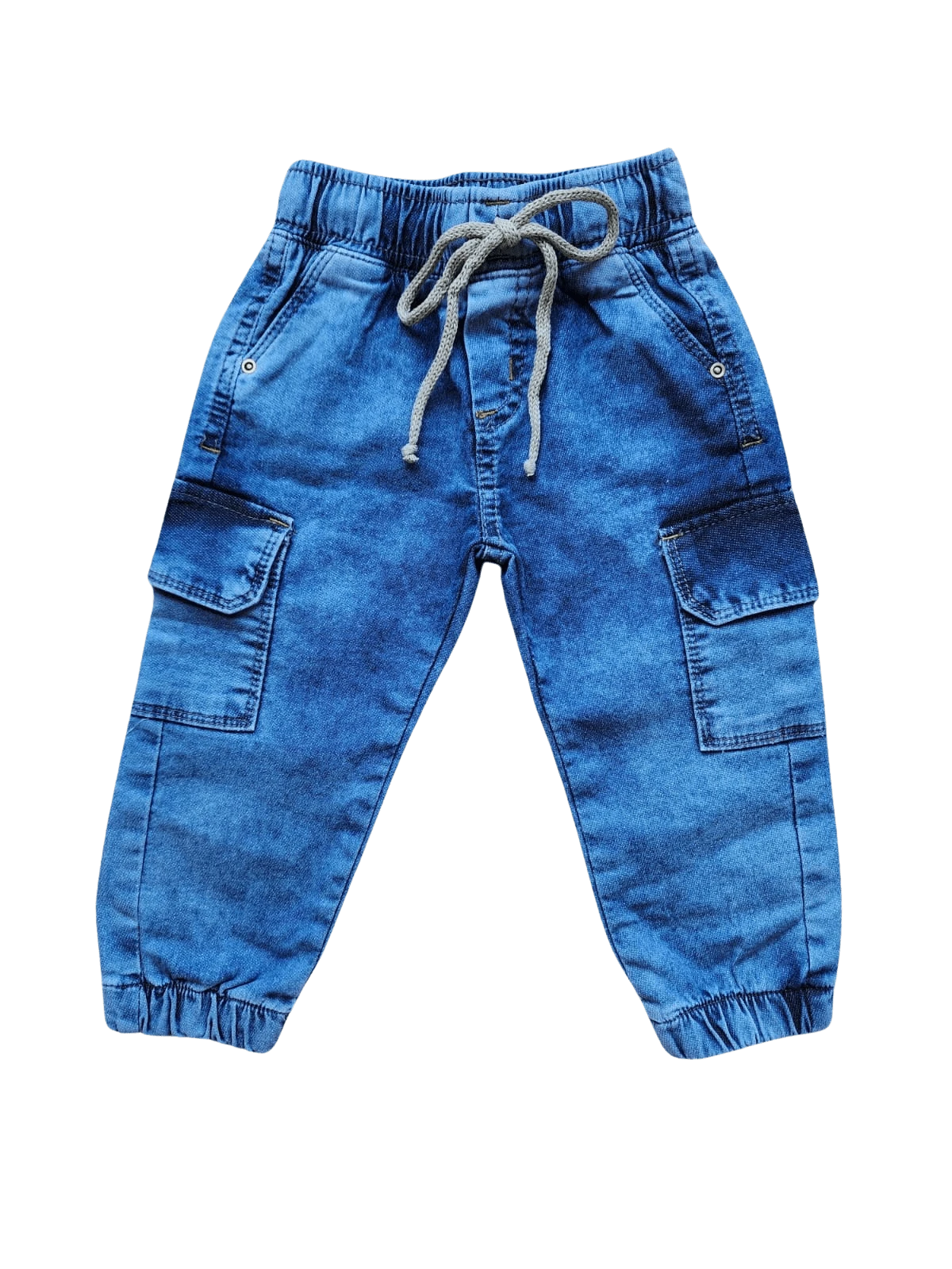 Calça jeans Bebe Menino Primeiros Passos  P M G - Azul - Visão 1