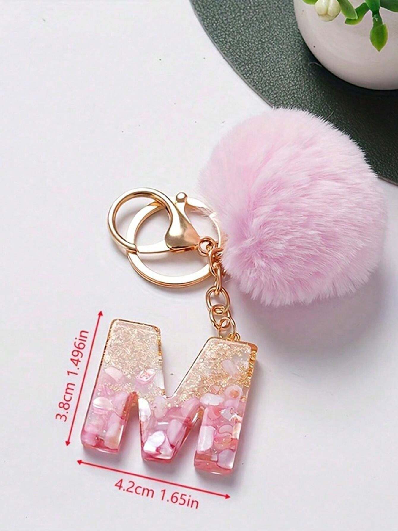 Beautiful Keychains With Letters 1 Piece Of First Letter Keychain Pendant Resin Letter Cute And Charming ...