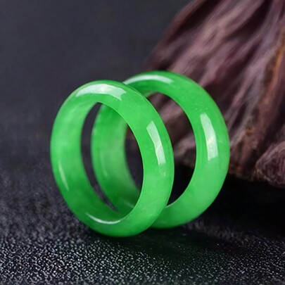Anillo De Jade Verde Para El Día De San Patricio, Regalo De Vacaciones Para Mujeres, Hombres Y Niñas De Fiesta