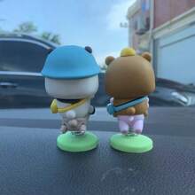 新款 Yier 熊猫玩具布布杜杜玩偶收藏版可爱动作熊玩具可爱娃娃摆件家居装饰生日圣诞礼物桑尼天使、布布杜杜、布布杜杜熊猫 - 彩色 - 查看 6