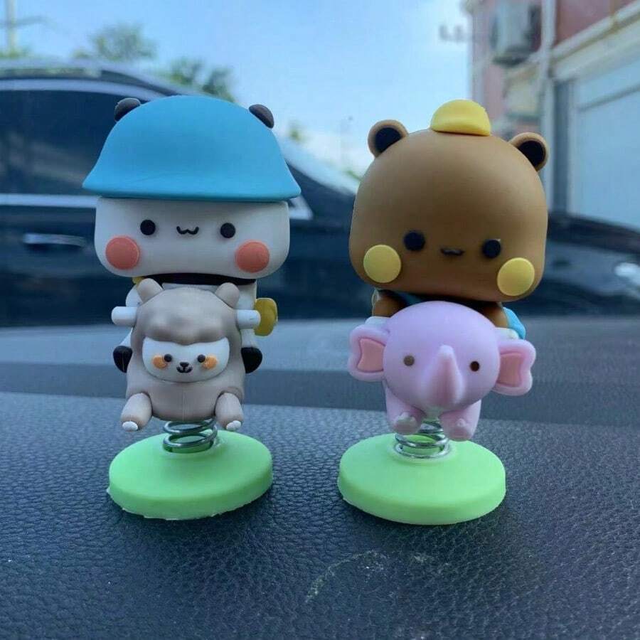 新款 Yier 熊猫玩具布布杜杜玩偶收藏版可爱动作熊玩具可爱娃娃摆件家居装饰生日圣诞礼物桑尼天使、布布杜杜、布布杜杜熊猫