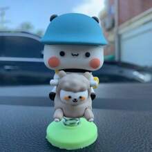 新款 Yier 熊猫玩具布布杜杜玩偶收藏版可爱动作熊玩具可爱娃娃摆件家居装饰生日圣诞礼物桑尼天使、布布杜杜、布布杜杜熊猫 - 彩色 - 查看 4