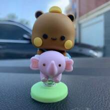 新款 Yier 熊猫玩具布布杜杜玩偶收藏版可爱动作熊玩具可爱娃娃摆件家居装饰生日圣诞礼物桑尼天使、布布杜杜、布布杜杜熊猫 - 彩色 - 查看 5