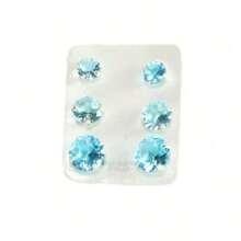 Stud Earrings - 天藍色 - 查看 2