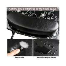 Mesa Manicure Portátil Uñas Salón Belleza Profesional - Negro - Ver 6