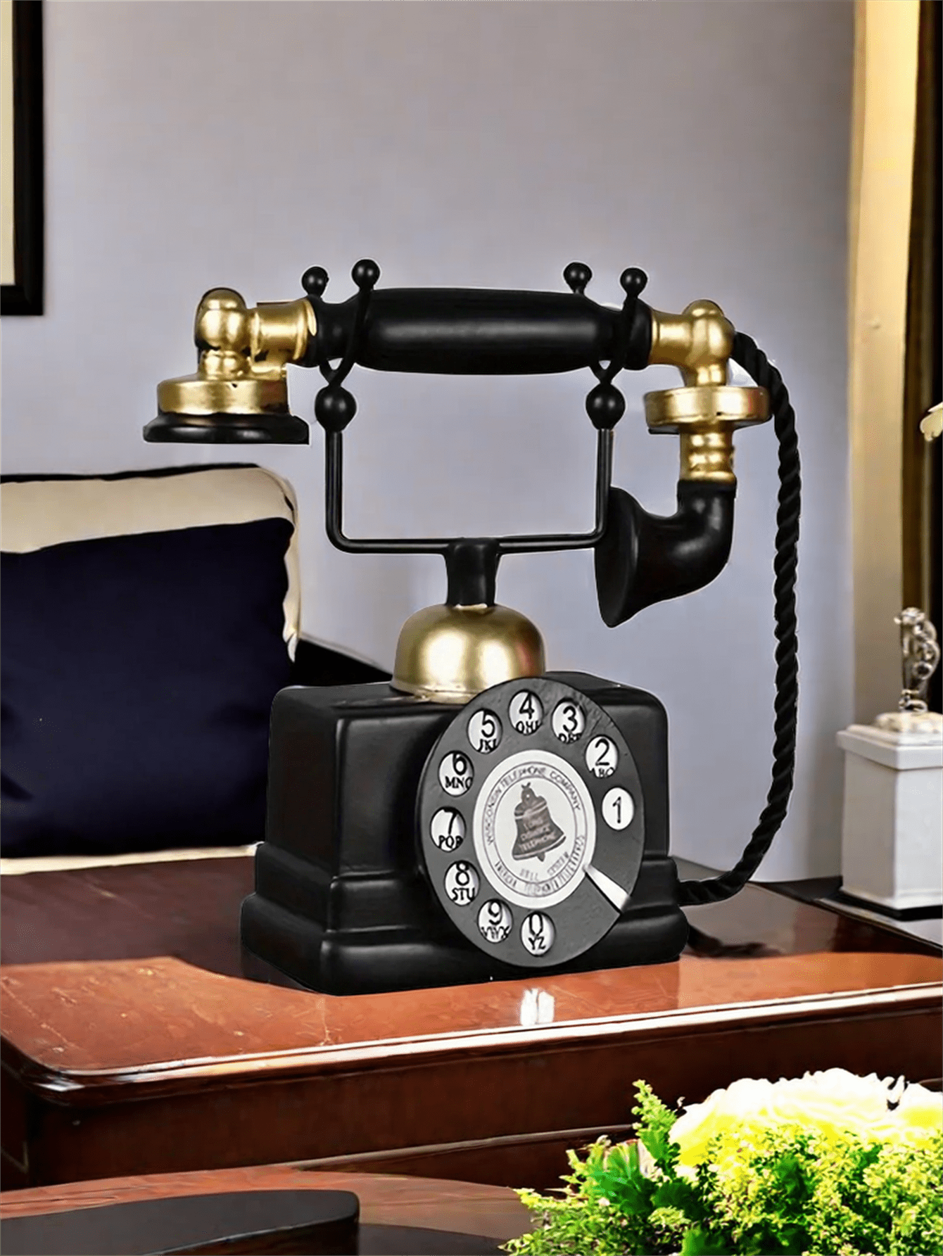 1 قطعة هاتف قديم عتيق للديكور