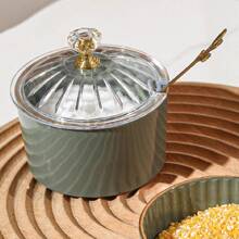 1 件塑料家用餐厅厨房香料罐调味品储存容器，带 1 勺盐、糖、调味料、辣椒粉，适用于户外、婚礼、派对、礼物、生日、圣诞节 - 彩色 - 查看 9