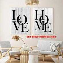 3 cái/bộ Nhà  Love Áp phích , Đen Và Trắng tranh sơn dầu Bức tranh , trang trí In tường , Tranh treo tường Đối với Phòng khách Bắc Âu Đồ trang trí Nhà  Nghệ thuật , Không có - Đen và trắng - Xem 6