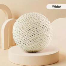 Bola grande de sisal para rascar gatos (interactiva, con sonido), juguete duradero para mascotas para morder, raspar, pulir dientes y entretenerse, adecuado para que los gatos persigan, muerdan y rasquen - Multicolor - Ver 20