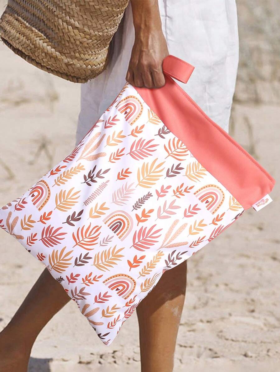 1pc Vintage Printed Beach Vacation Waterproof Storage Bag For Travel Storage Bag,Makeup Bag,Cosmetic Bag,Vacation Organizer,Large Capacity Makeup Organizer Makeup Case, For Lipstick, Brush, Skincare, Mobile Phone, Coin, Small Items, For Home,Gift,Vacation And Festival Halloween Christmas Multifunctional Use,Boho Vibes