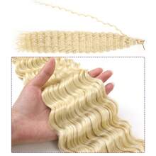 1 Pack Ocean Wave Crochet Hair ,30Inch Deep Wave Braiding Hair For Women Synthetic Curly Crochet Hair Extensions Wavy Braiding Hair Bohemian Crochet Braids(613#)