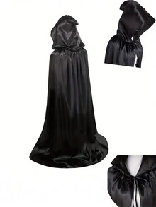 萬聖節斗篷套裝黑色死神斗篷服裝鐮刀角色扮演派對裝扮道具 - 彩色 - 查看 9