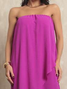 Women Jumpsuits - 玫紅色 - 查看 5