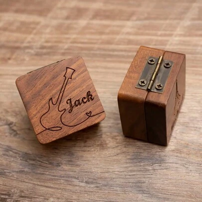 Personalized Wooden Guitar Picks Case, Custom Guitar Pick Holder, Plectrum Box Guitar Player Gift, Father's Day, Gifts For Christmas(With Out Guitar Pick) Multi-Functional, Engraved Exquisite, Stylish, Fashionable, Vintage, Contracted Unique, Customized Art And Craft Kits, Treasure Finds, Winter Fashion, Christmas Gift, /Men Ideal Gifts For Him Her, Friends, Children,Toys & Games,Haunt Your Home,Unique Gift,Gifts For Men