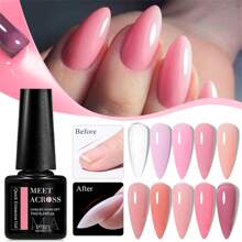 6pcs Gel Extension Nail Kit Quick Extension Gel Nail Polish Set 7ml Nail Extension Gel Construct Hard Gel Semi Permanent Acrylic Apres Extend Gel Nude Pink Nails UV Construction Gel For Nail Extensions Soak Off UV Gel Varnish Manicure Kit Nail Supplies Nail Art Design For Home Salon Gift For Women - 彩色 - 查看 6