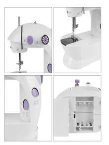 Mini Portable Electric Sewing Machine + Bivolt Pedal - 彩色 - 查看 3