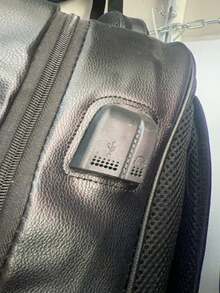 男士功能背包返校書包，適用於書本 - 黑色 - 查看 2