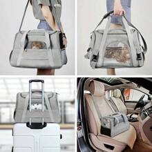 Pet Carrier For Small Dogs And Cats - Travel Carrier For Pets Dog Outing Dog Stuff Puppy Keep Puppy Keep Cat Carrier Dog Carrier Dog Bag - Grey - View 6