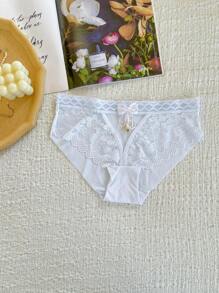 FANNY LOVE braga encaje campana lazo tridimensional - Rosa - Ver 4