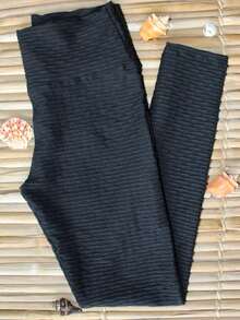 Plus Size Sports Leggings & Pants - 黑色 - 查看 3