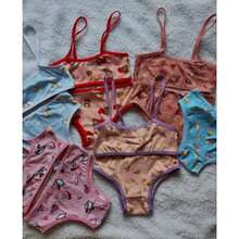 Kit Top 10 Conjuntos sem bojo Infantil Menina Moça - Multicolorido - Visão 3
