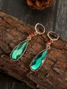 Pendientes de gota de cristal - Amarillo Oro - Ver 5