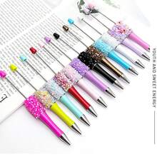 閃亮的珠片花瓣筆DIY工藝裝飾，附鑽石 - 黑色 - 查看 5