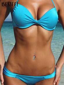 BESTEEL 1pc Stainless Steel 14G Belly Button Rings Surgical Steel Evil Eye Butterfly Snake Belly Button Rings For Women Navel Rings Gold Plated CZ Belly Piercing Jewelry - Steel - View 3