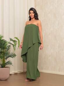 Women Jumpsuits - 軍綠色 - 查看 3