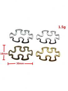 12pcs 30x18mm(1.18x0.71inch) Puzzle Pieces Connector Charms Pendant For Bracelet Necklace Earrings Jewelry Making Jewelry Crafts Accessories