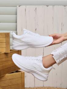 Women's High-Quality Outdoor Leisure Shoes, Breathable Knitted Lightweight Comfortable Sports Shoes, Non-Slip Women's Shoes