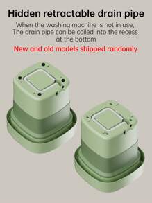 Mini Lavadora Portátil Plegable Tipo Cubo De 8 Litros, Diseño Integrado De Lavado Y Deshidratación Completamente Automático - Tipo de Enchufe A USA (110-127V) - Ver 8
