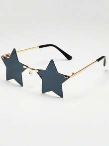 1 件男女通用时尚 PC 金属五角星眼镜装饰，适用于生日派对和节日万圣节海滩配饰，女士眼镜色调基础款秋冬女士服装商务休闲礼物，适合夏季海滩度假、户外、旅行 - 彩色 - 查看 8